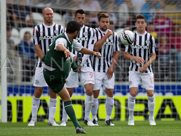 St Mirren v Hibernian  SPL season 2012-2013